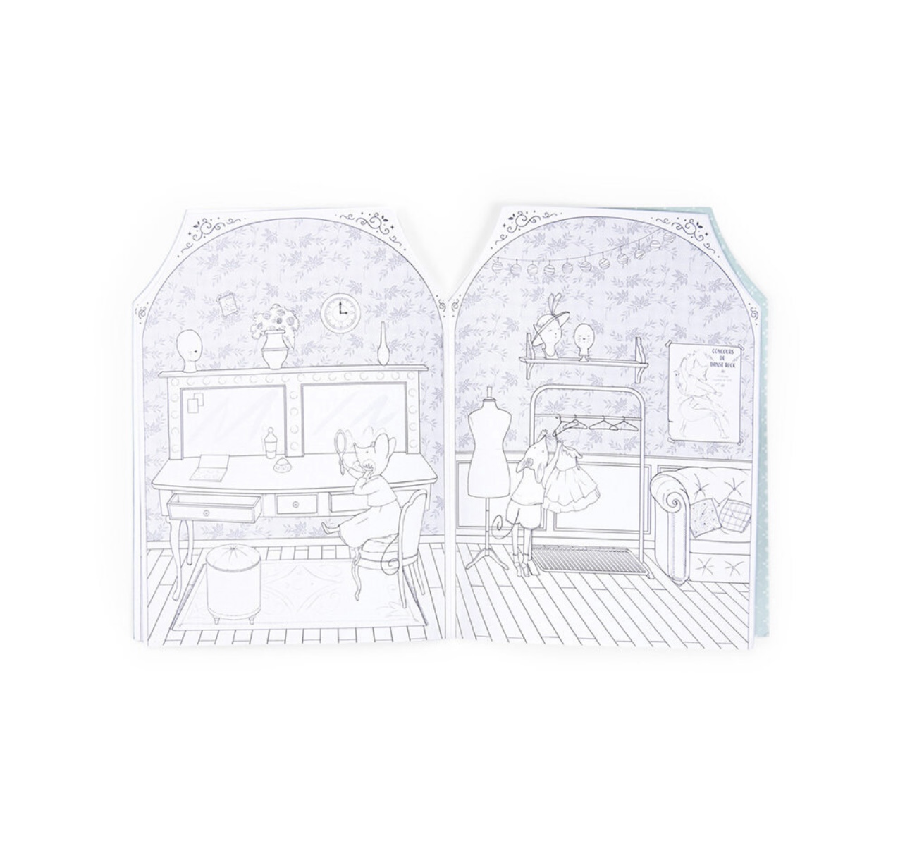 Målarbok med Stickers, La Petite École de Danse - 4