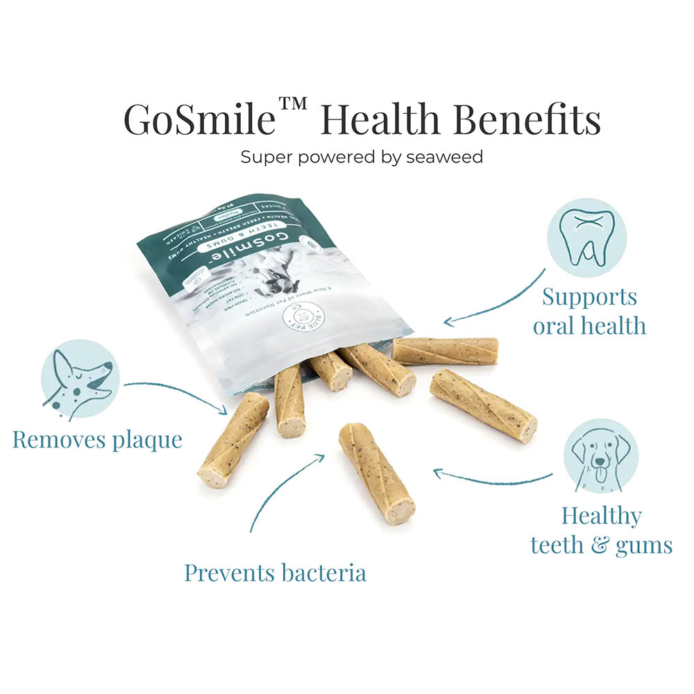 Blue Pet GoSmile tuggpinnar till hund gjord av tång och alger