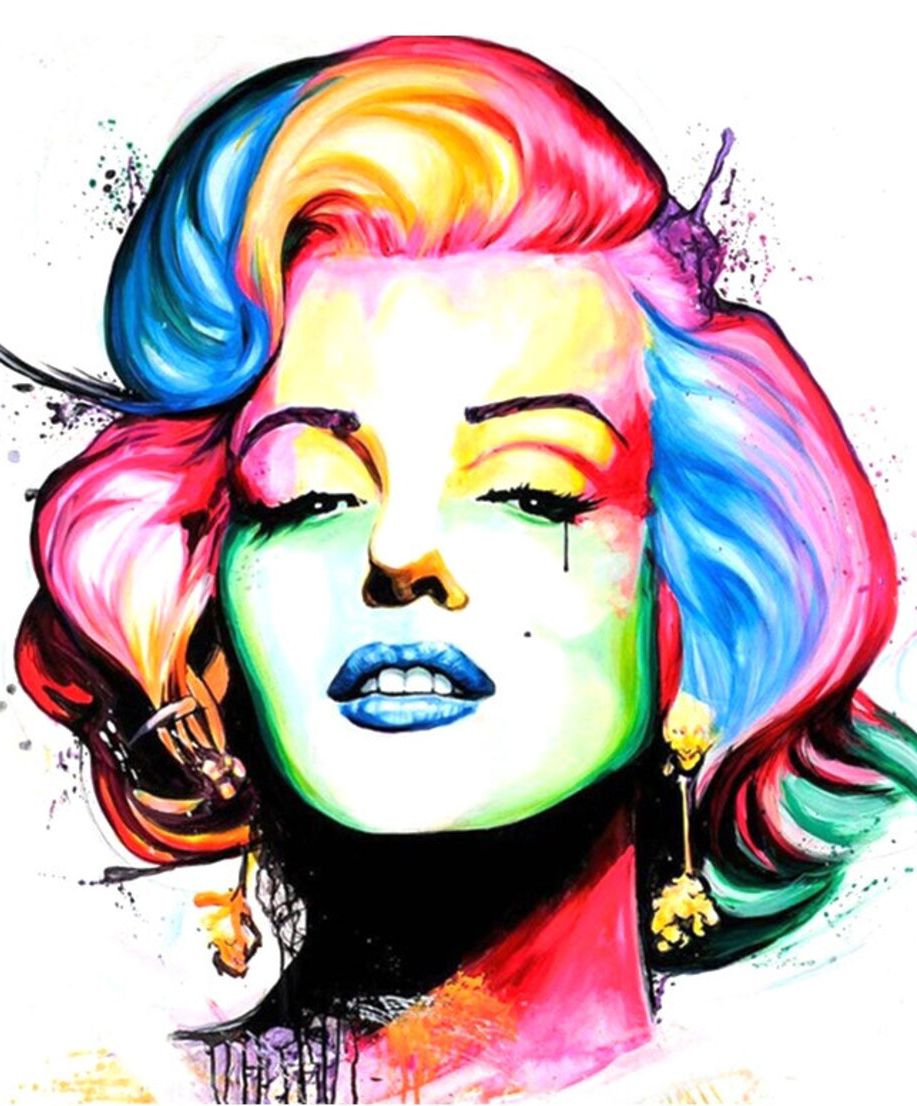 Marilyn Monroe i Neon, Diamond Picture Diamond Painting