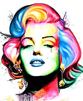 Marilyn Monroe i Neon, Diamond Picture Diamond Painting