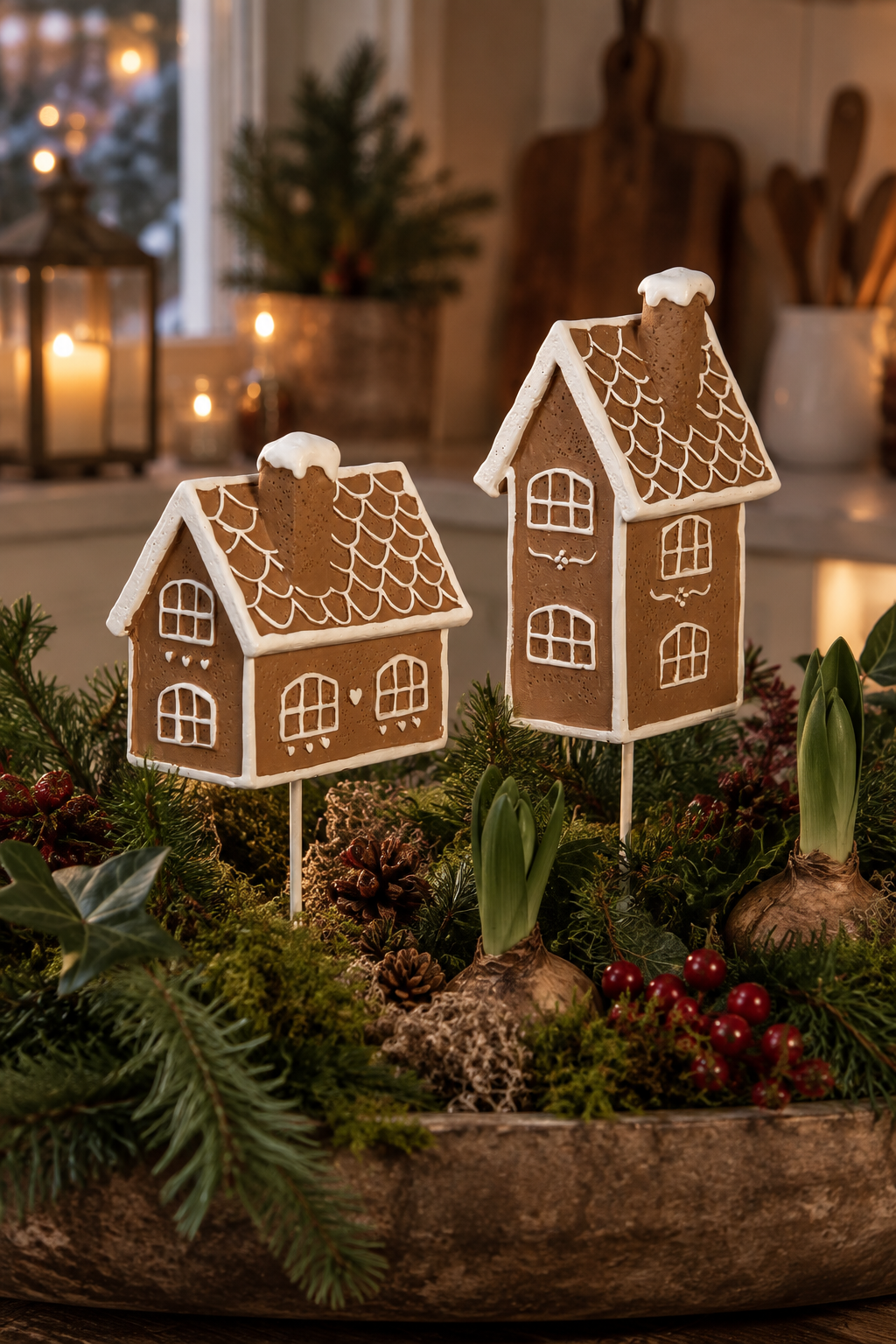 Gingerbread house - Stick/Decoration - 2-pack