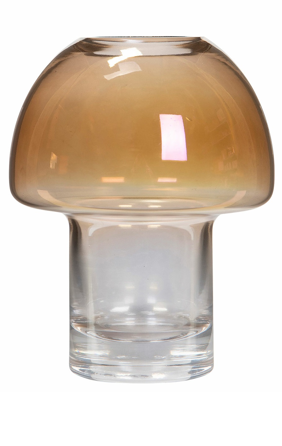 Vas - Glasvas - Svamp - Bred - 12,5x16 cm  - 4