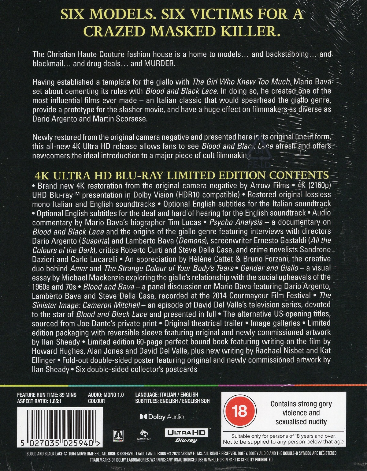 Blood And Black Lace (Limited Edition) (ej svensk text) (4K Ultra HD) - 2