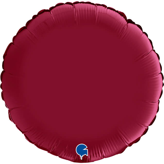 Folieballong Rund Satin Cherry 46 cm
