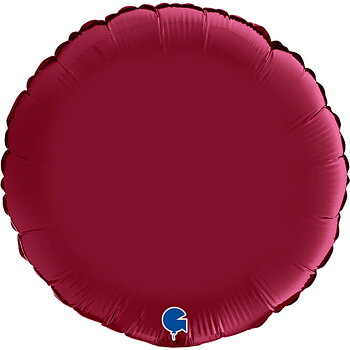 Folieballong Rund Satin Cherry 46 cm