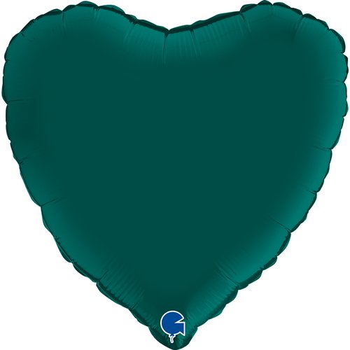 Folieballong Hjärta Satin Emerald Green