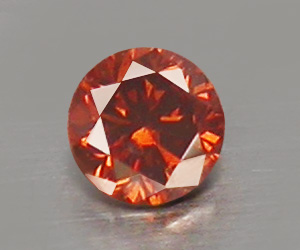 Diamante rojo natural de talla redonda muy raro de 1,8 mm - 3