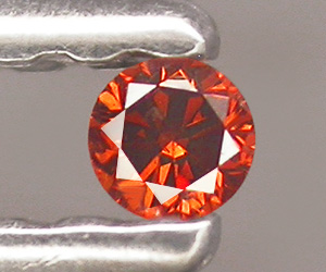 Diamante rojo natural de talla redonda muy raro de 1,8 mm