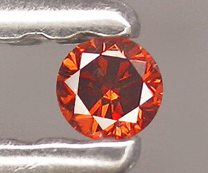 Diamante rojo natural de talla redonda muy raro de 1,8 mm