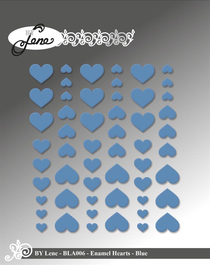 BY Lene Enamel Hearts -Blue
