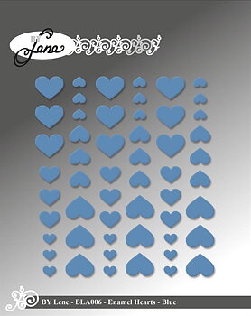 BY Lene Enamel Hearts -Blue