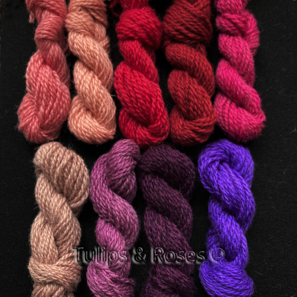Tuna yllebroderigarn 6/2 Rosa och Lila nyanser