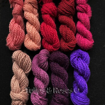 Tuna yllebroderigarn 6/2 Rosa och Lila nyanser