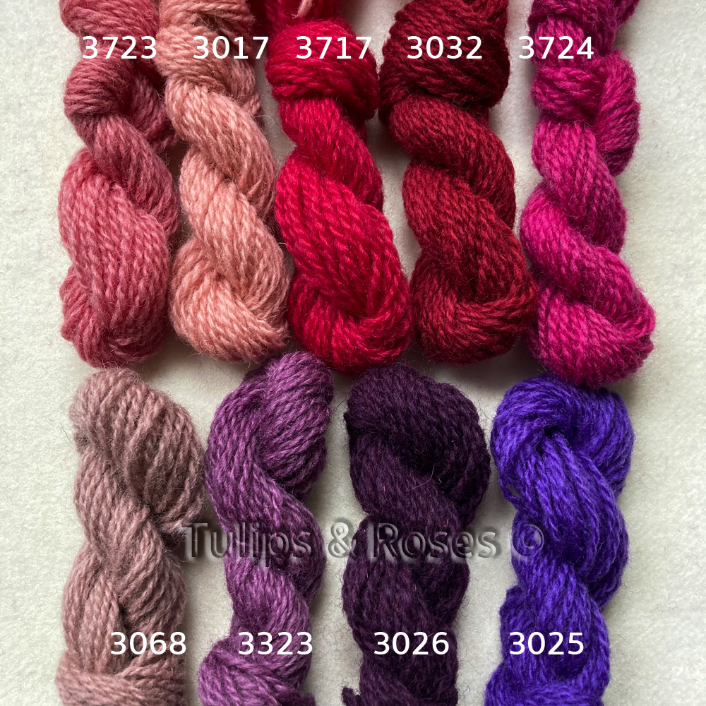 Tuna yllebroderigarn 6/2 Rosa och Lila nyanser - 2