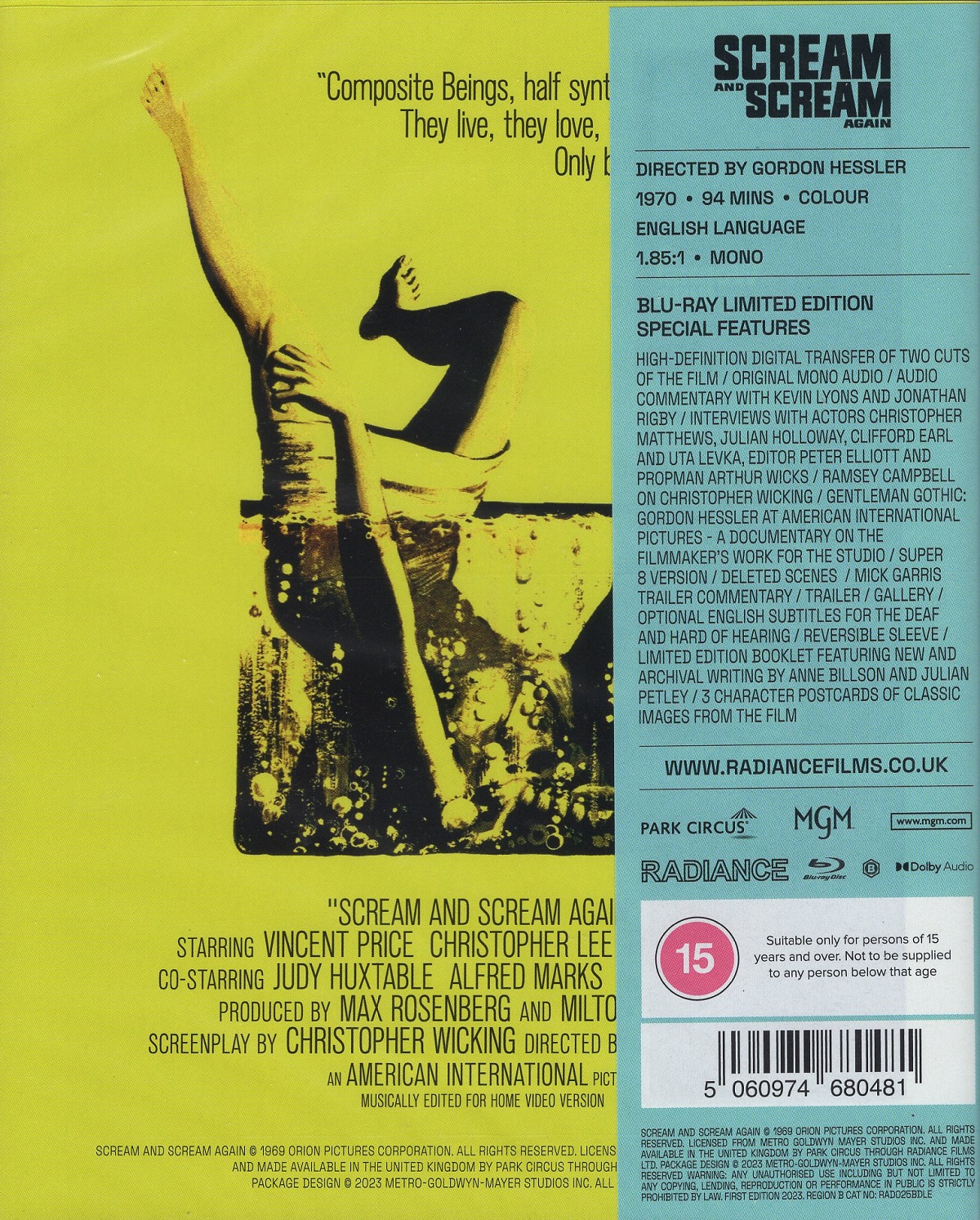 Scream And Scream Again (Limited Edition) (ej svenskt text) (Blu-ray) - 2