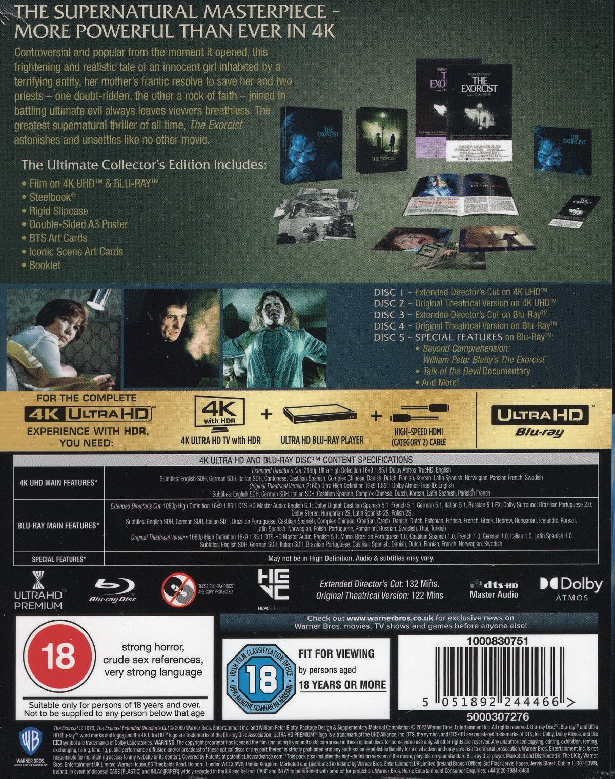 The Exorcist - 50th Anniversary Ultimate Collector's Edition (Steelbook) (ej svensk text) (4K Ultra HD + Blu-ray) - 2