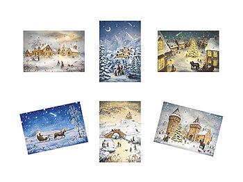 Julkalenderkort White Christmas