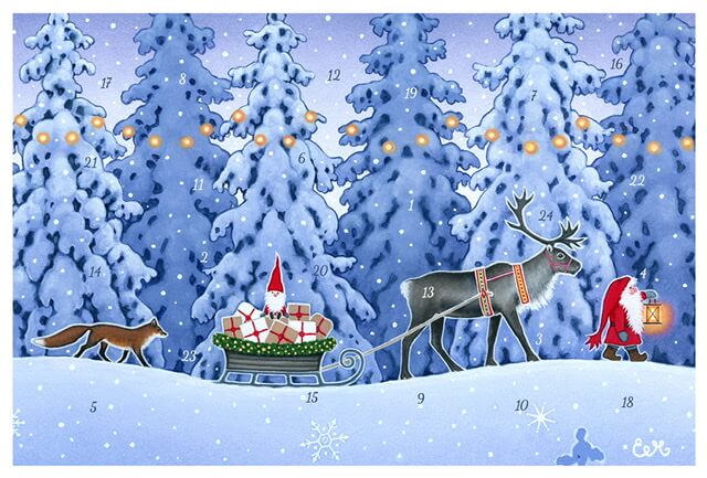 Julkalenderkort God Jul - 9