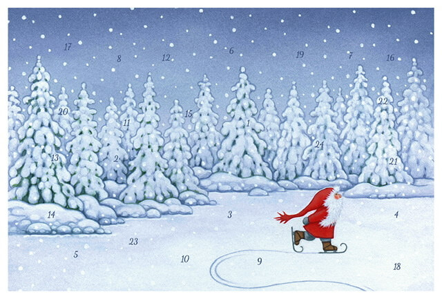 Julkalenderkort God Jul - 2