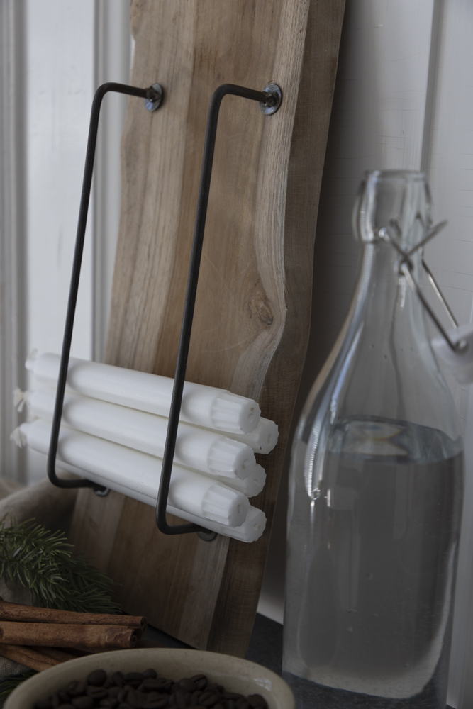 Candle storage candle holder - Wood/Metal - 40x18 cm - 7