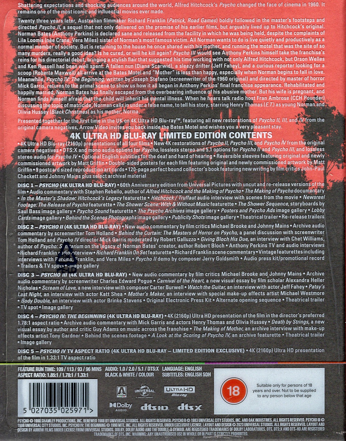 Psycho Collection (Limited Edition) (ej svensk text) (4K Ultra HD) - 2