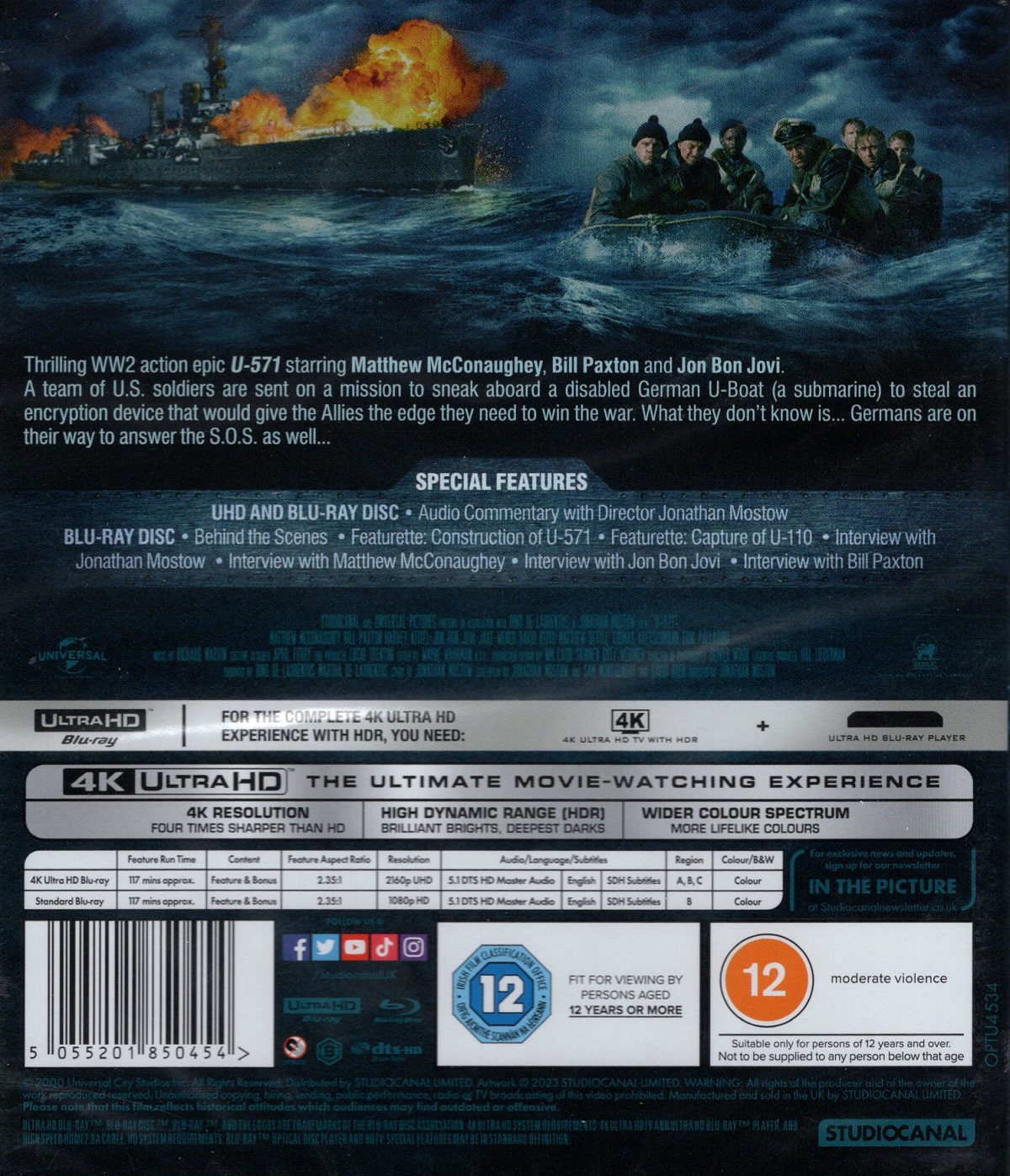 U-571 (ej svensk text) (4K Ultra HD + Blu-ray) - 2