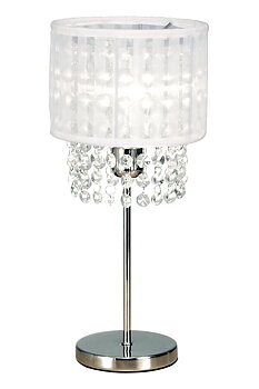 VENDELA bordlampa, krom - vit - Aneta Lighting