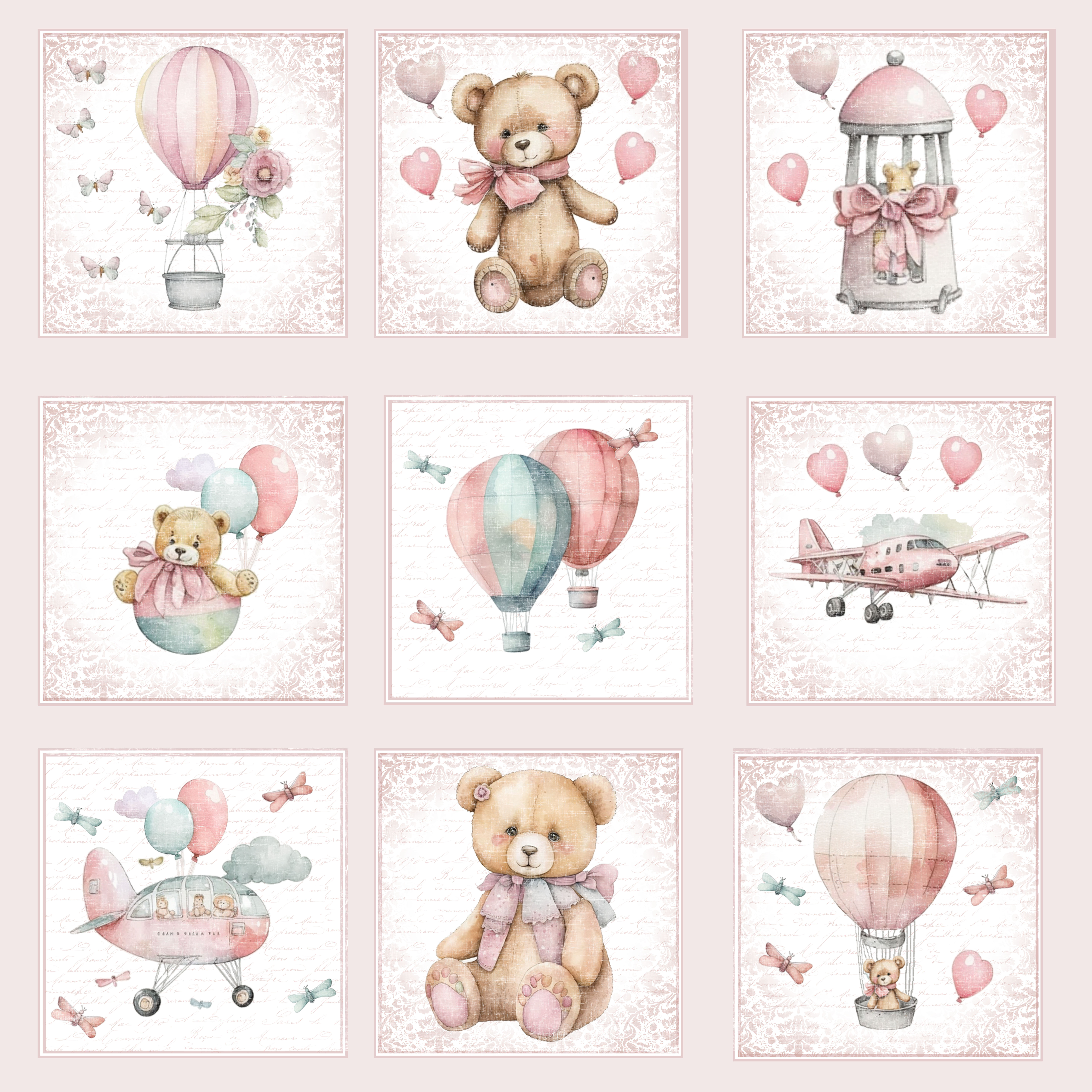  Reprint Teddy Baby Collection 12"x12" - 10