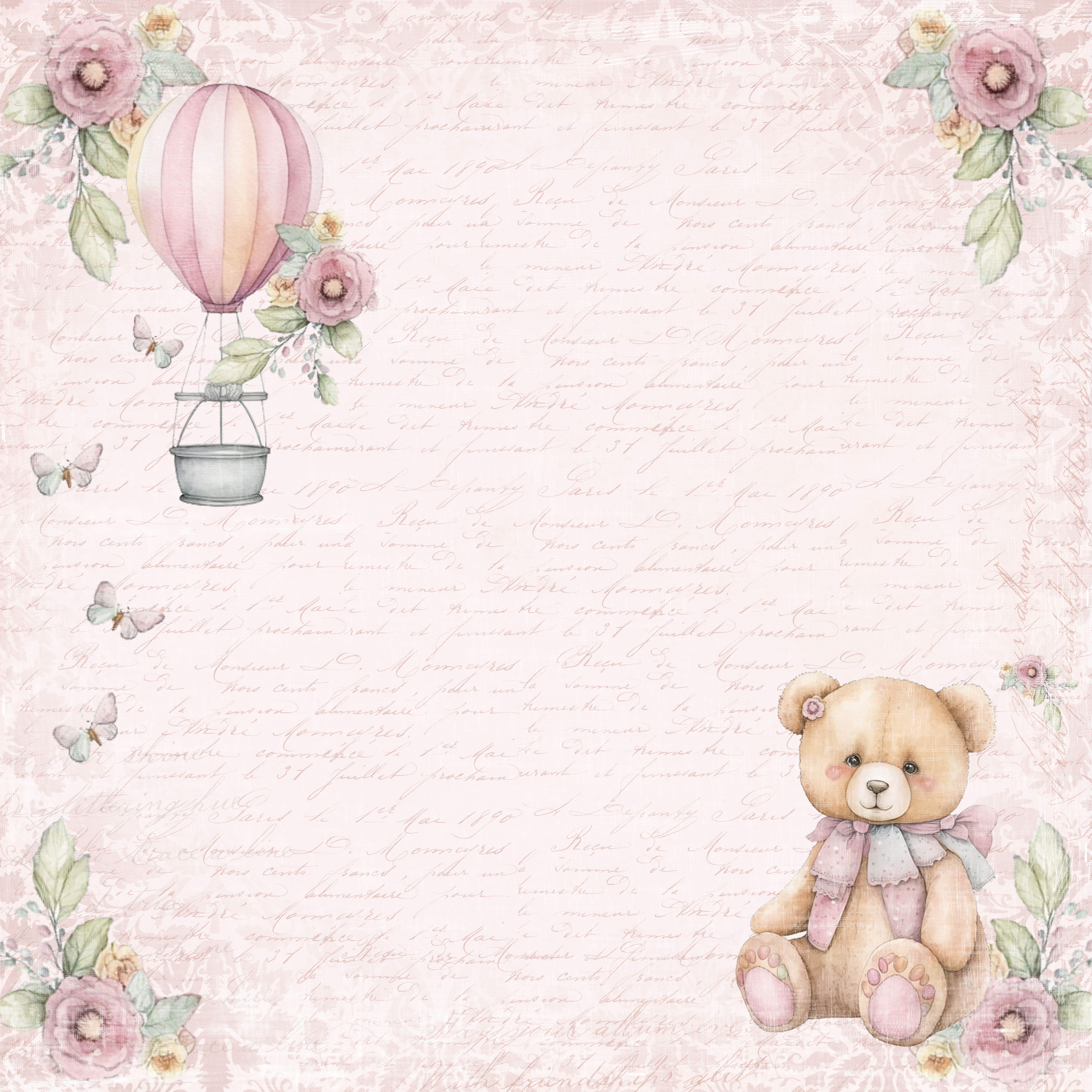  Reprint Teddy Baby Collection 12"x12" - 2