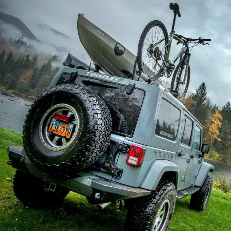 Teraflex Alpha Hinged Spare Tyre Carrier - Jeep JL & JLU - 2