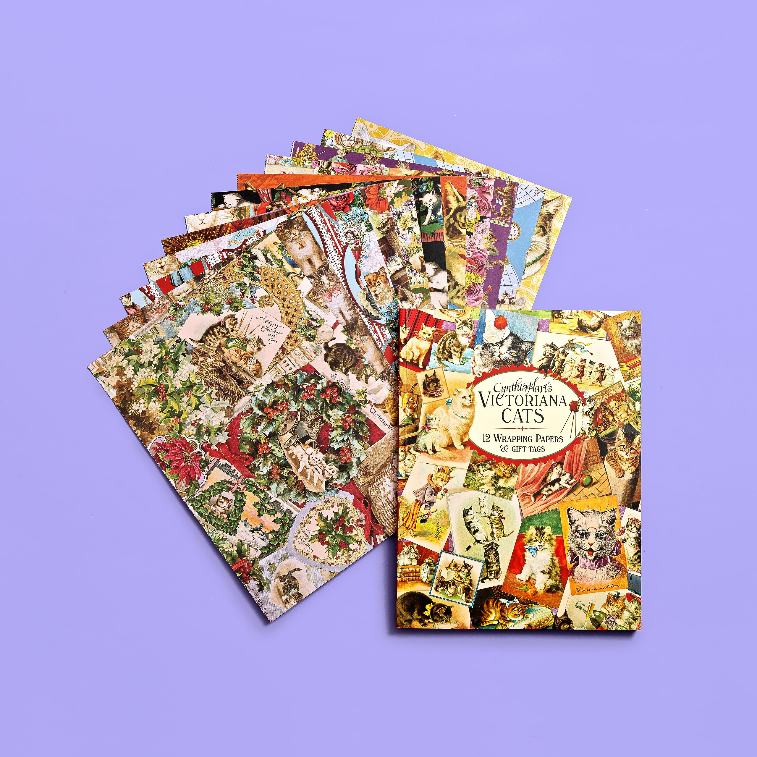 Cynthia Hart's Victoriana Cats: 12 Wrapping Papers and Gift Tags - 9