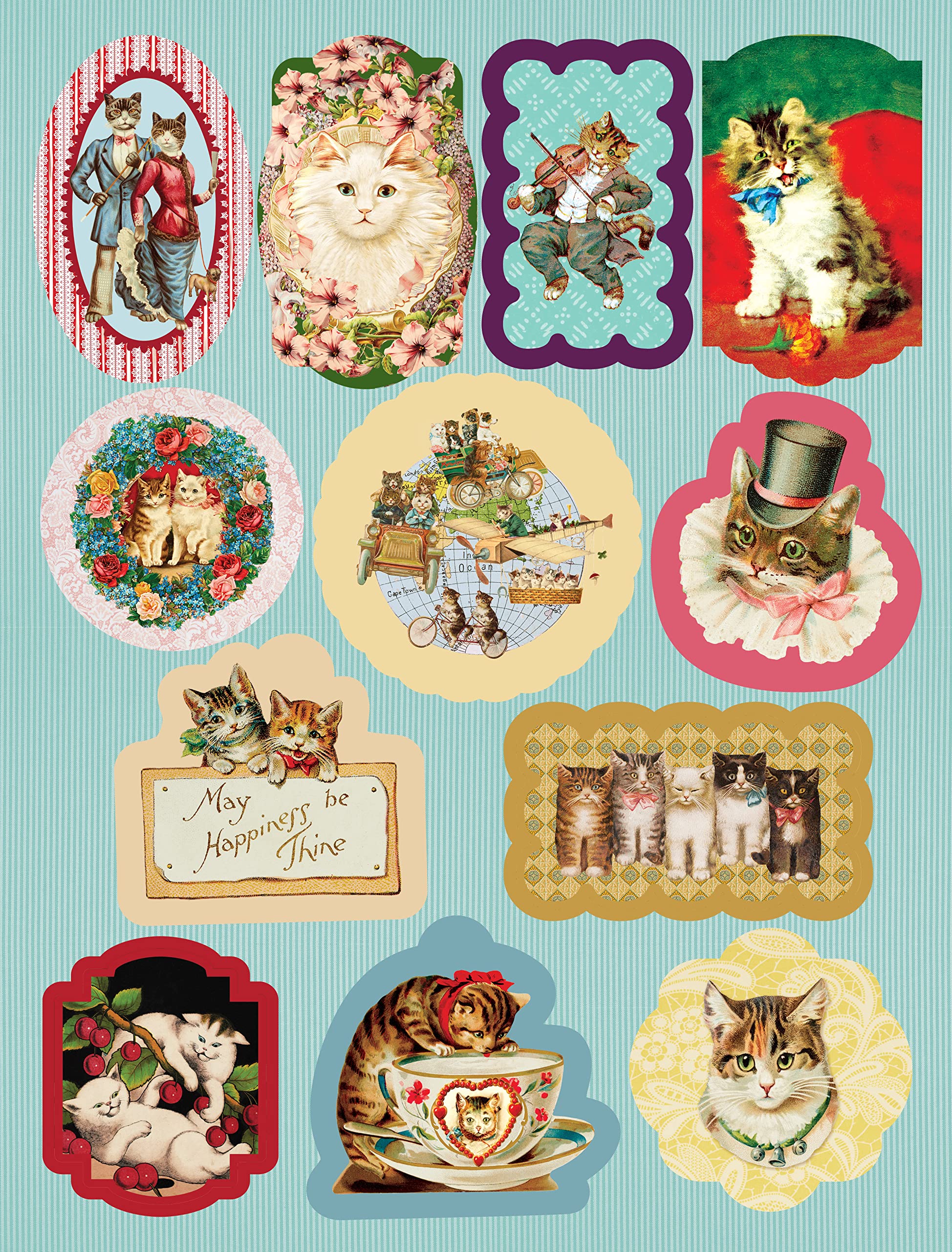 Cynthia Hart's Victoriana Cats: 12 Wrapping Papers and Gift Tags - 8