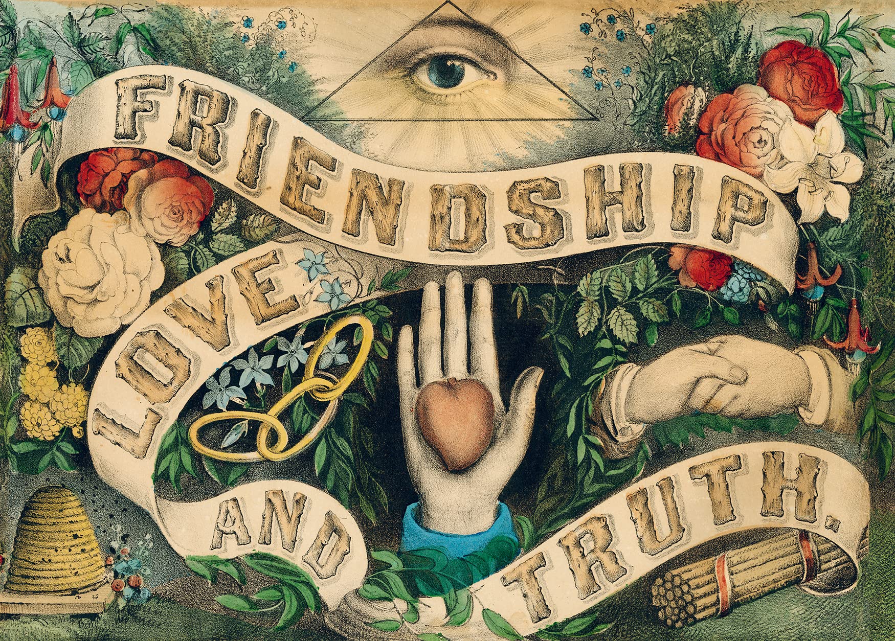 John Derian Paper Goods: Friendship, Love, and Truth 1,000-Piece Puzzle - 3