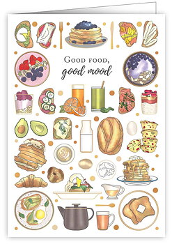 Good food, good mood, Greeting Card