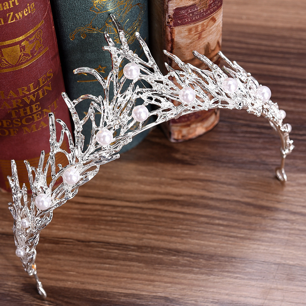 Kristall bröllop hår krona tiara - 2