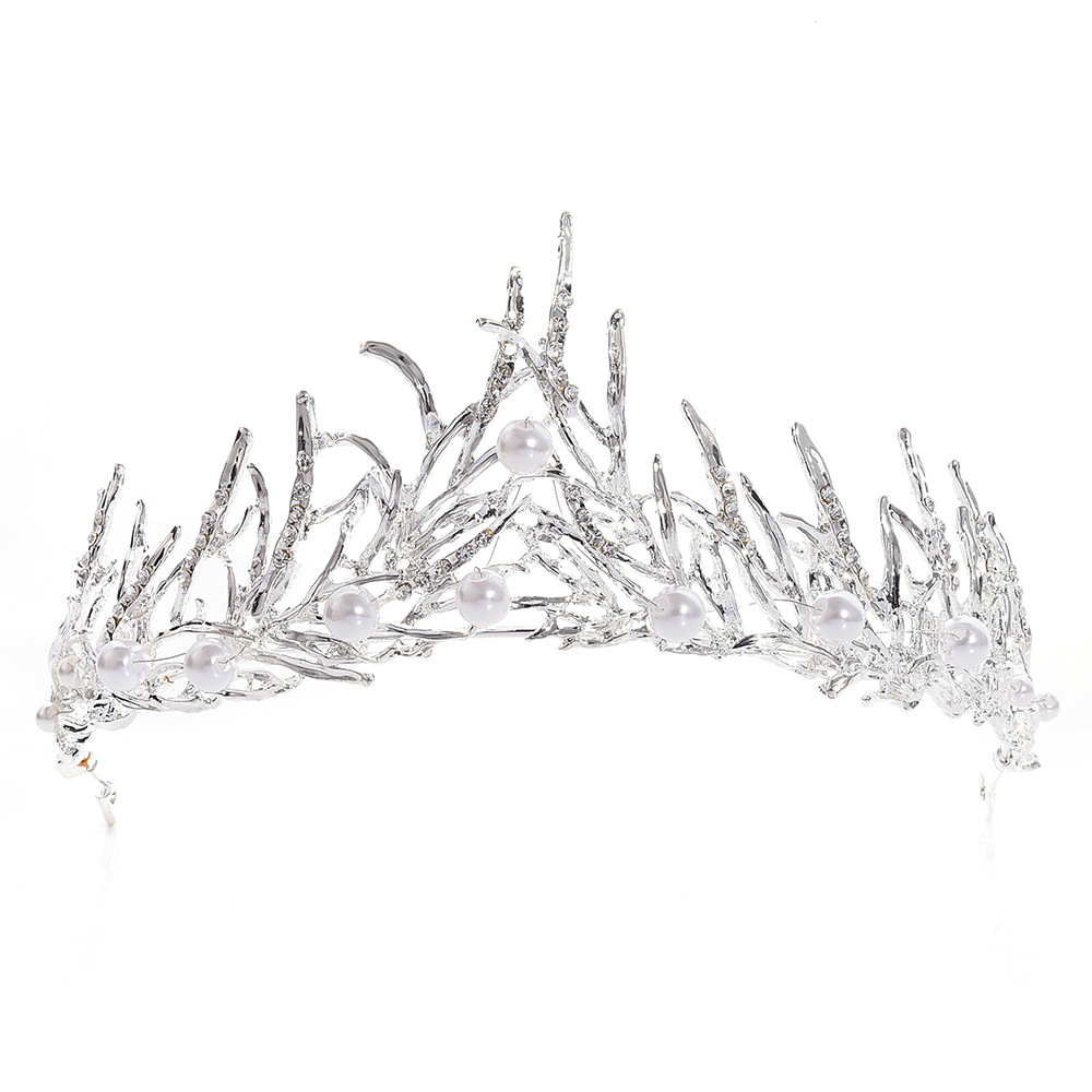 Kristall bröllop hår krona tiara