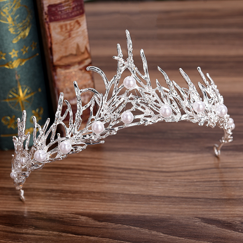 Kristall bröllop hår krona tiara - 3