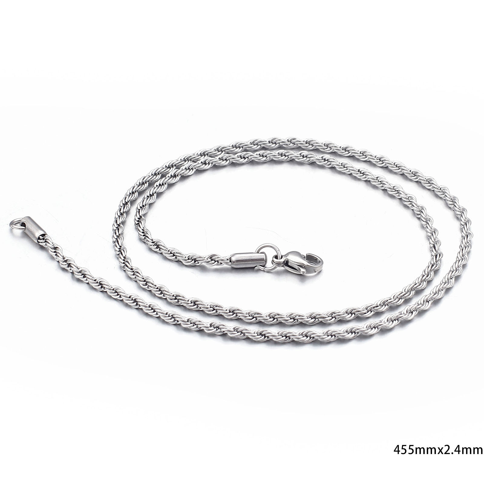 Stainless steel necklace  2,4mm-450mm