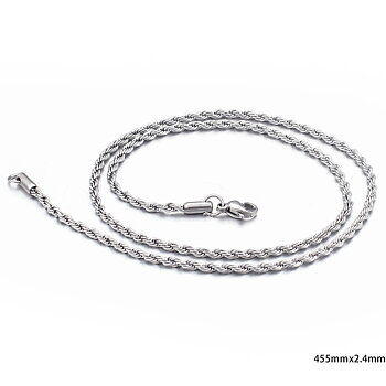 Stainless steel necklace  2,4mm-450mm