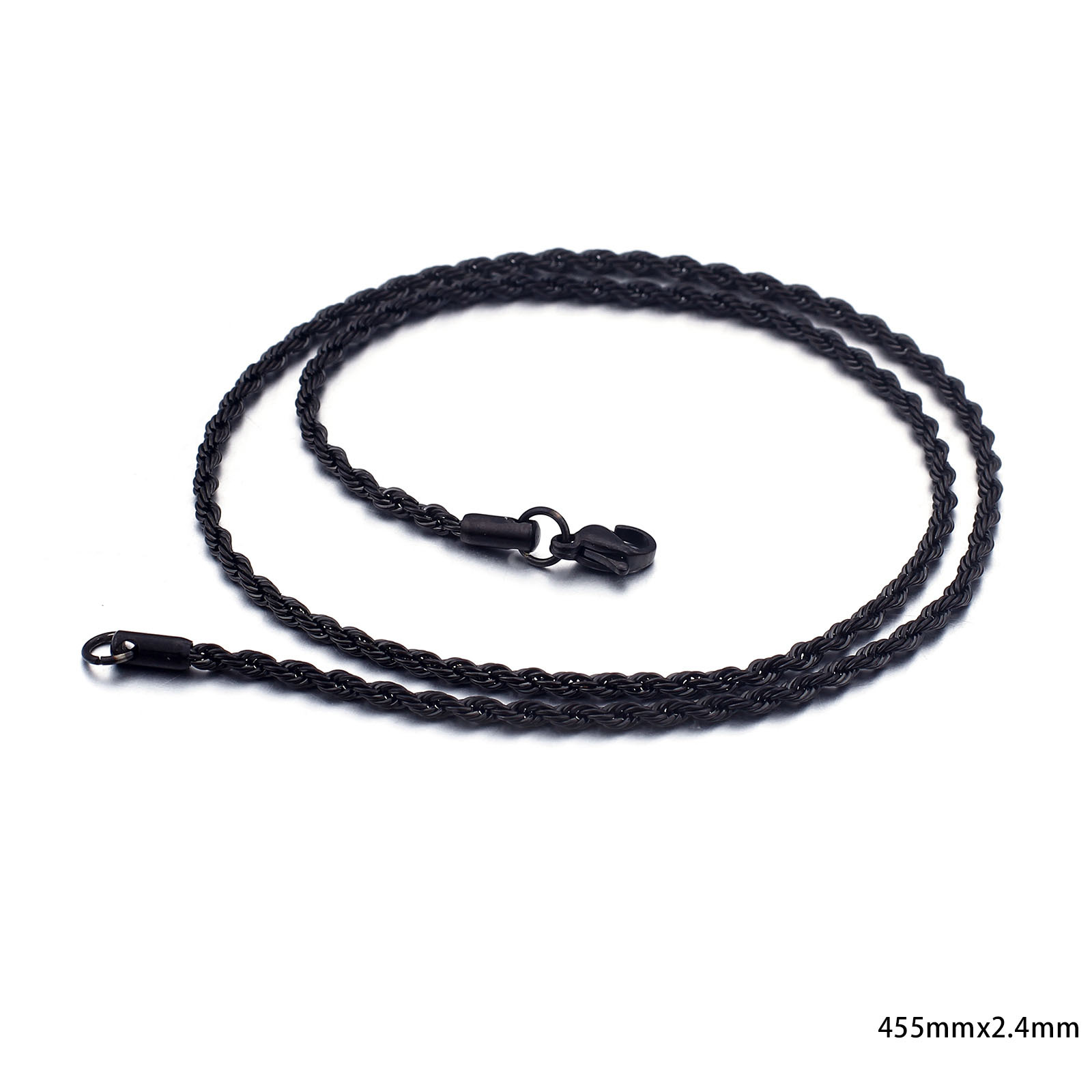 Rostfritt stål HALSBAND 2,4mm-450mm