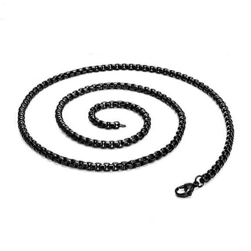 Rostfritt stål HALSBAND GULD, SILVER, SVART  - 3