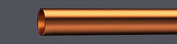 Kobberrør 18x1,0mm 2.5 meter Herda Cupori 110 Premium.