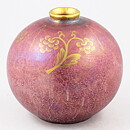 Josef Ekberg (1920s) Spherical Art Deco Vase with Pink Luster Glaze 14 cm