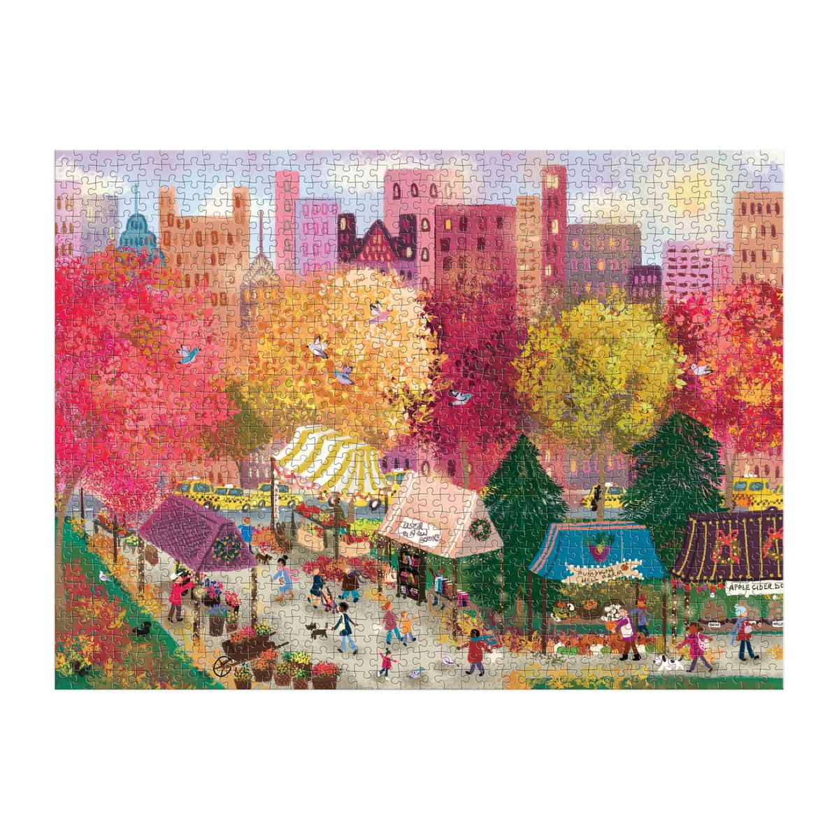 Joy Laforme Autumn at the City Market 1000 Piece Puzzle - 3