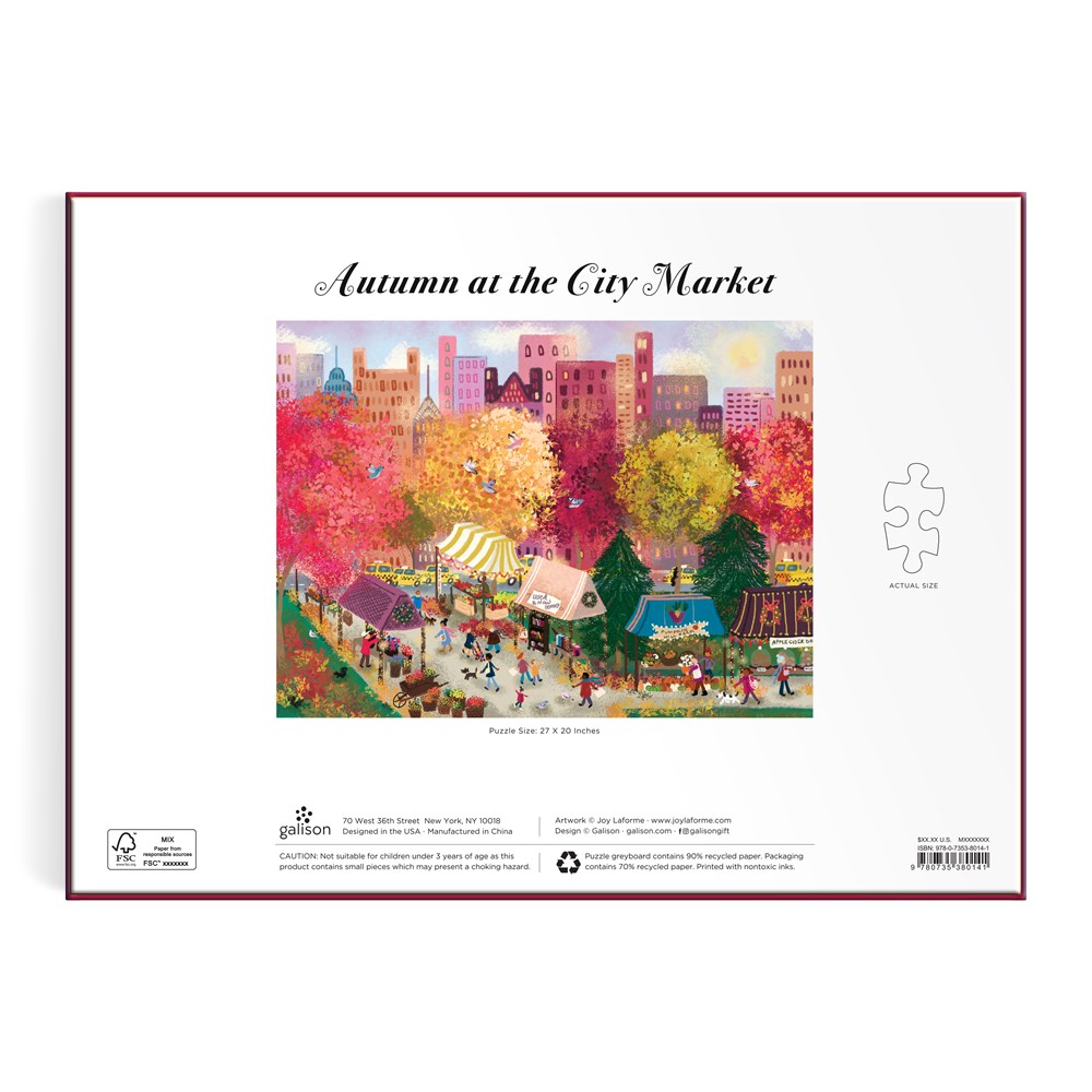 Joy Laforme Autumn at the City Market 1000 Piece Puzzle - 5