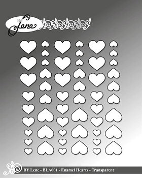 BY Lene Enamel Hearts - Transparent 