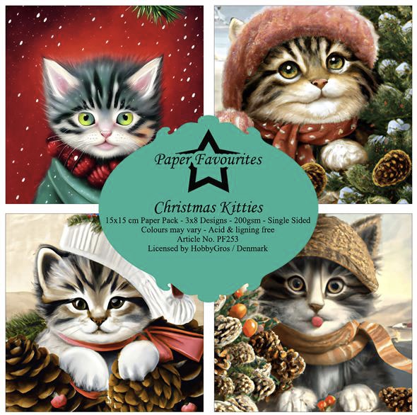 Paper Favourits Christmas Kitties 6x6 Inch Paper Pack  - 2