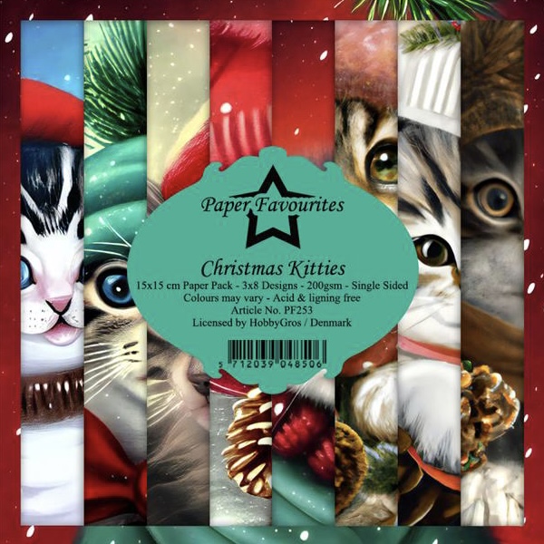 Paper Favourits Christmas Kitties 6x6 Inch Paper Pack 