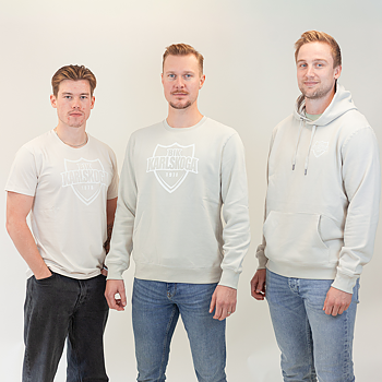 Beige Collegetröja med stort tryck
