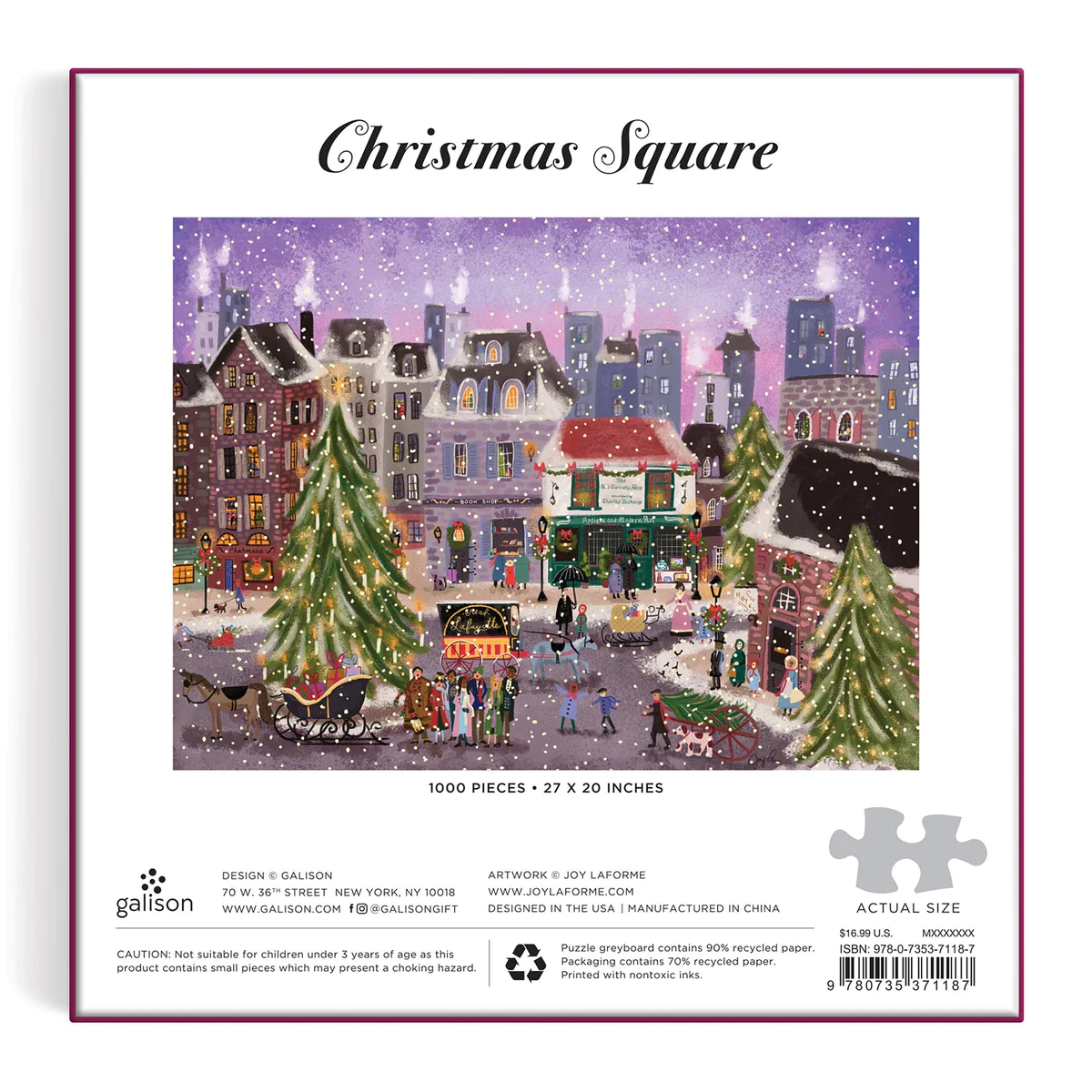 Joy Laforme Christmas Square 1000 Piece Puzzle - 4